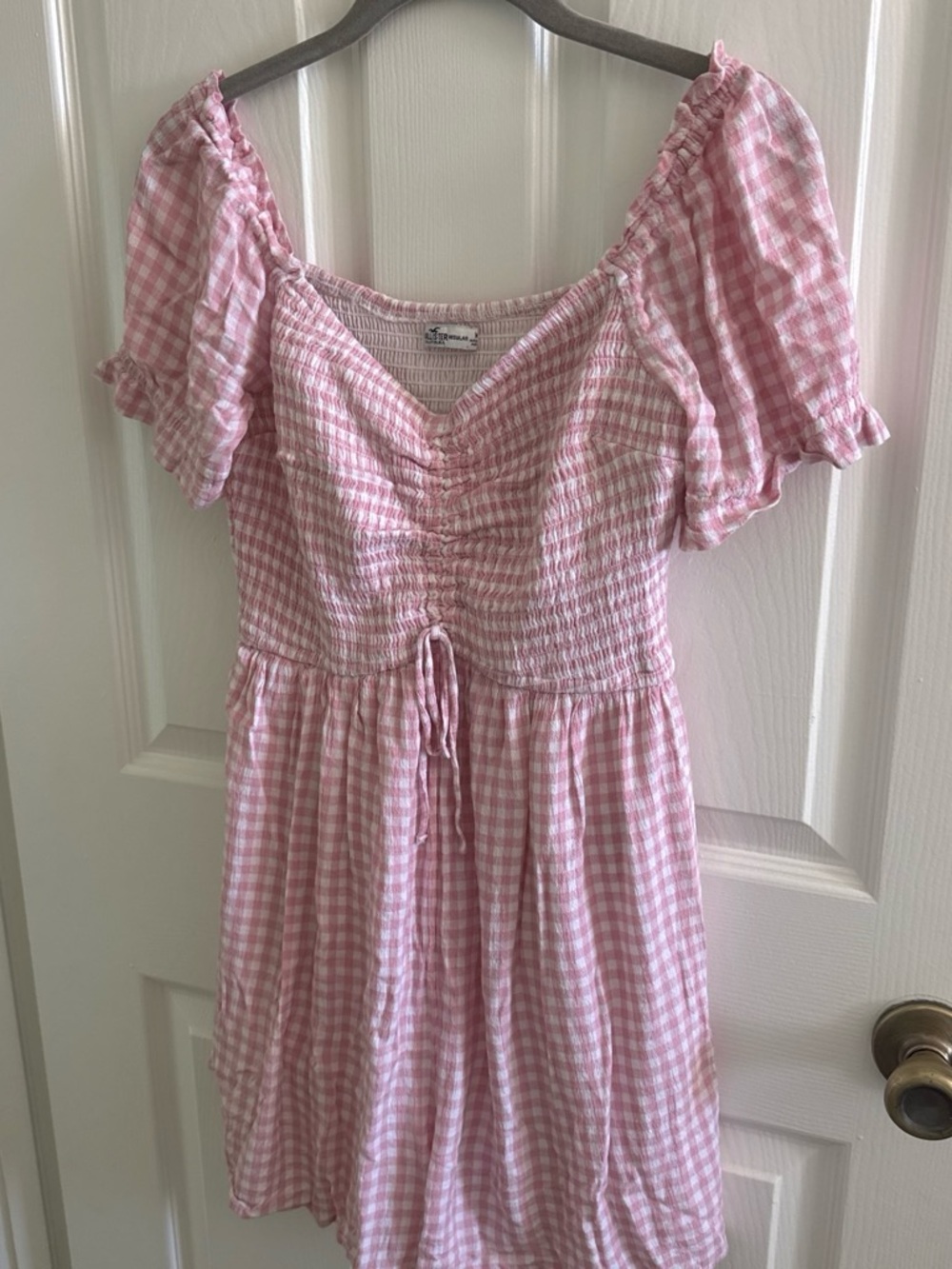 Pink Gingham Smocked Romper